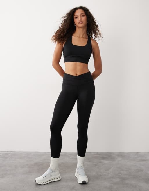 Sweaty Betty - All Day - Sort longline-BH med slå-om-snit, 2 af 4