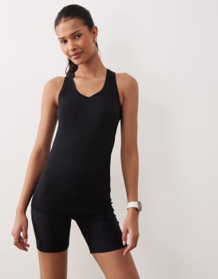 Sweaty - Betty Athlete - Nahtloses Sport-Tanktop in Schwarz