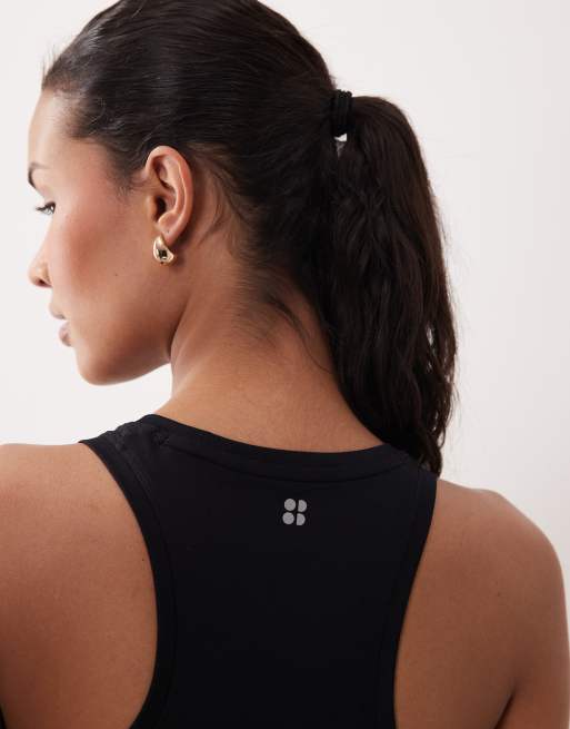 Sweaty Betty Athlete seamless workout tank top in black, 2 of 4