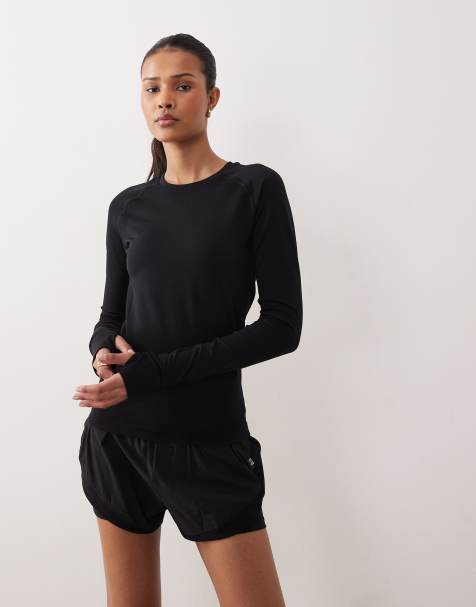 Sweaty Betty - Athlete - Top a maniche lunghe da allenamento nero senza cuciture - view 1