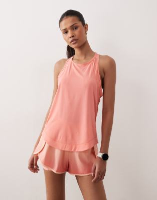 Sweaty Betty - Breathe Easy - Lauf-Tanktop aus Netzstoff in Rosa