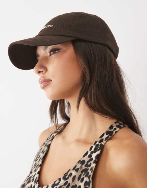 Sweaty Betty broderad keps i espressobrunt, 3 av 4