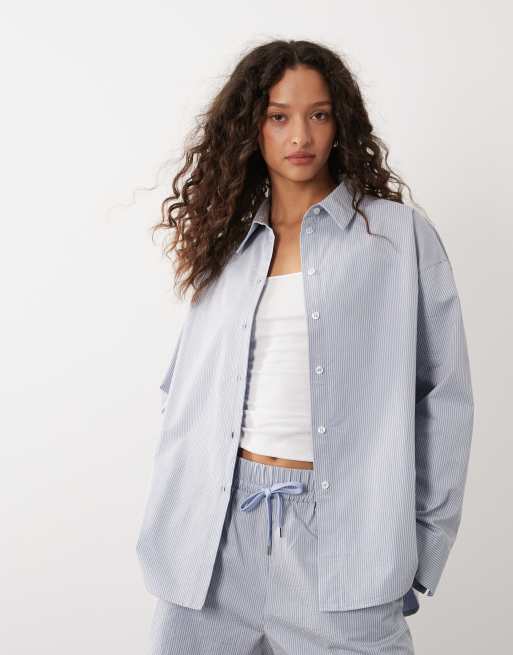 Sweaty - Betty - Chemise d'été à rayures - Bleu/blanc multicolore