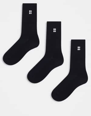 Sweaty Betty Essentials 3 pack socks in black