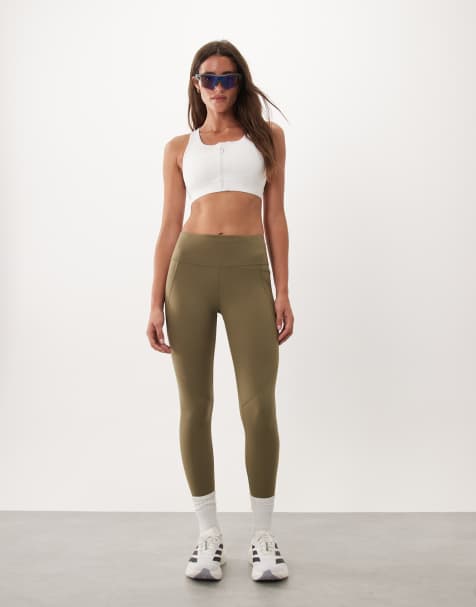 Sweaty Betty - leggings de entrenamiento Power 7/8 en marrón caqui - view 1