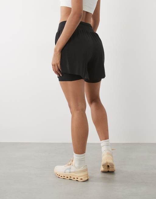 Sweaty Betty power 6"" texturerade perforerade meshshorts i svart, 5 av 5