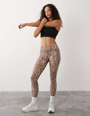 Power - Legging de sport 7/8 à imprimé léopard-Multicolore XS