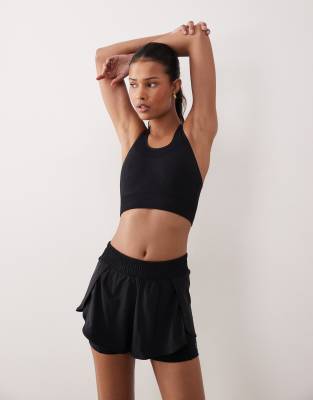 Stamina - Brassière de sport sans coutures - Noir L