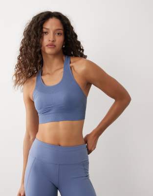 Sweaty Betty Stamina seamless sports bra in blue