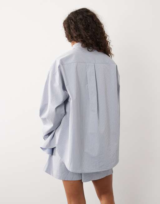 Sweaty Betty – Summer – Blå- och vitrandig skjorta, 4 av 4