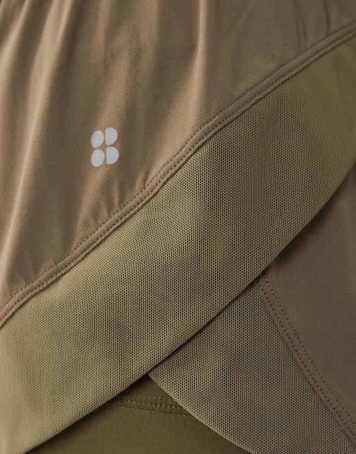 Sweaty Betty - Tempo Run - Short - Marron kaki, 4 de 5