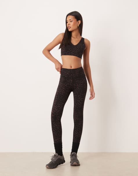 Sweaty Betty Ultimate Studio 7/8 Leggings in brown leopard print - view 1
