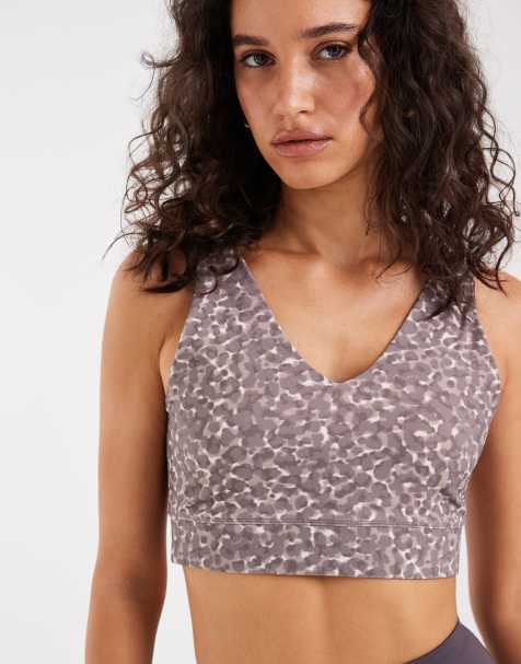 Sweaty Betty Ultimate Studio Voop bra in animal print - view 1