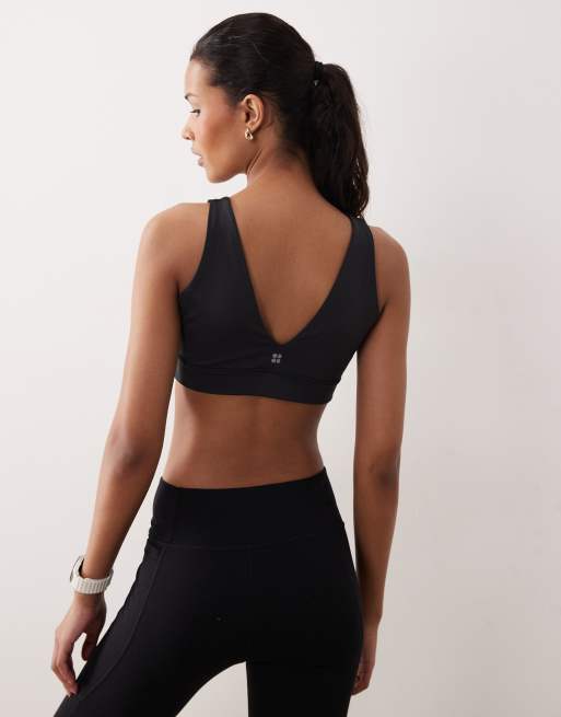 Sweaty Betty – Ultimate Studio Voop – Czarny biustonosz, 2 z 4