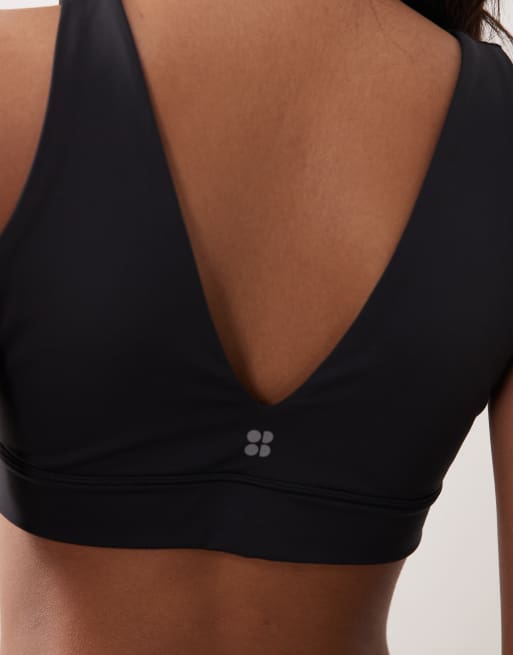 Sweaty Betty – Ultimate Studio Voop – Czarny biustonosz, 3 z 4