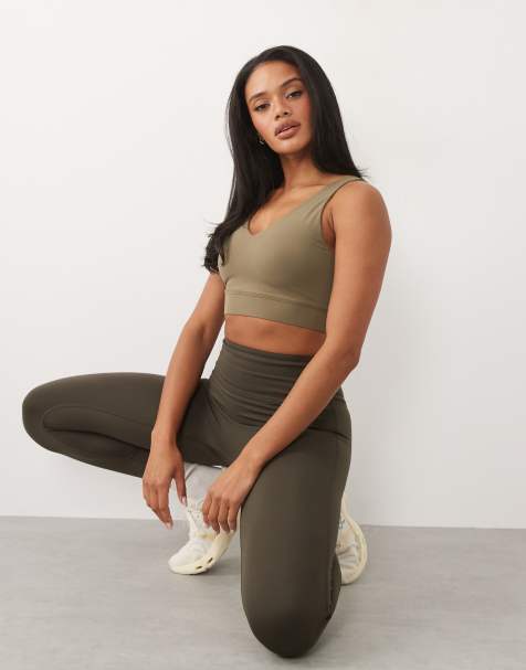 Sweaty - Betty Ultimate Studio Voop - Soutien-gorge - Marron kaki - view 1