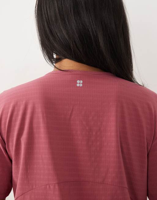 Sweaty Betty Ultimate Train loose rib t-shirt in pink, 4 of 4