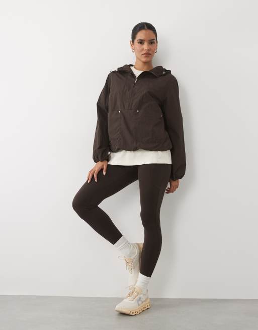 Sweaty Betty wind breaker jacket in espresso brown, 3 of 4