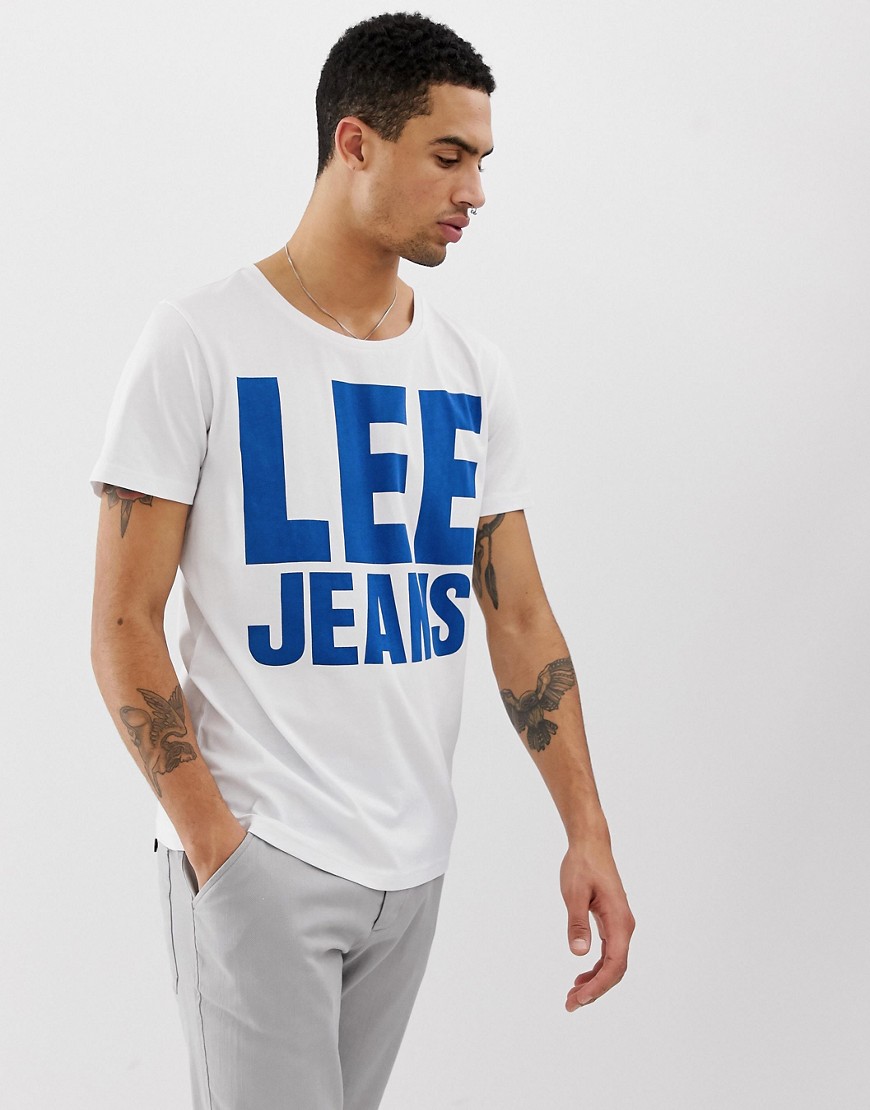 T-shirt med grafisk print fra Lee Jeans-Hvid
