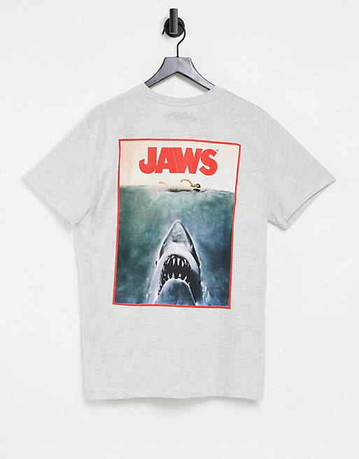 T-shirt med 'Jaws'-print på ryggen