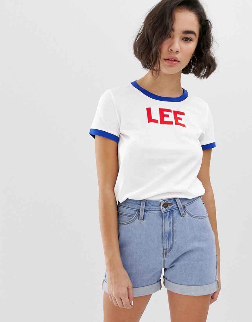 T-shirt med logo fra Lee-Hvid