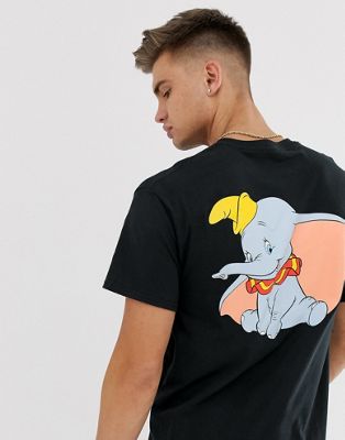 T-shirt met Disney-print met Dumbo op de achterkant-Zwart