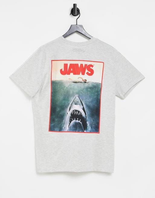 T-shirt z nadrukiem „Jaws” na plecach