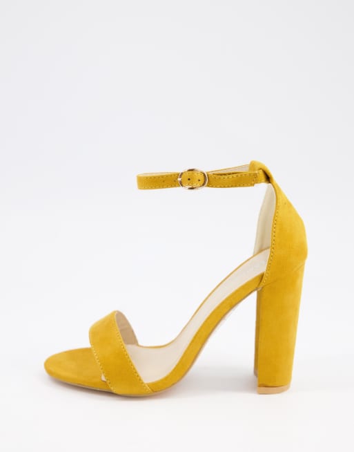 Tacones mostaza hot sale