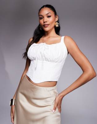 Taideux Fuller Bust Clara Eyelet Corset Top With Boning