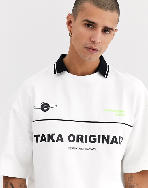 Taka Original oversized polo t-shirt with logo