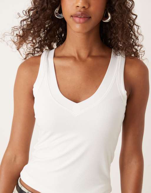 Tala - 365 - Op 2 manieren te dragen racer tanktop in crème, 4 van 4