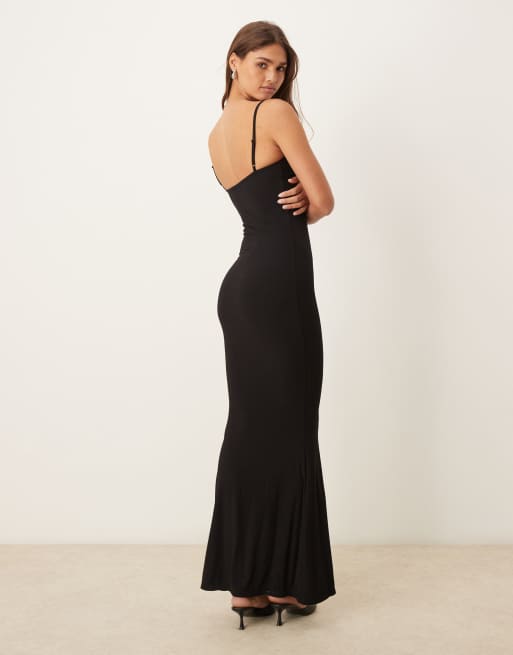 Tala - 365 - Robe longue confort effet sculptant à fines bretelles - Noir, 4 de 4