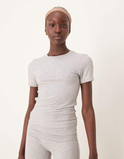 Tala 365 short sleeve longer length t-shirt in heather gray - view 1