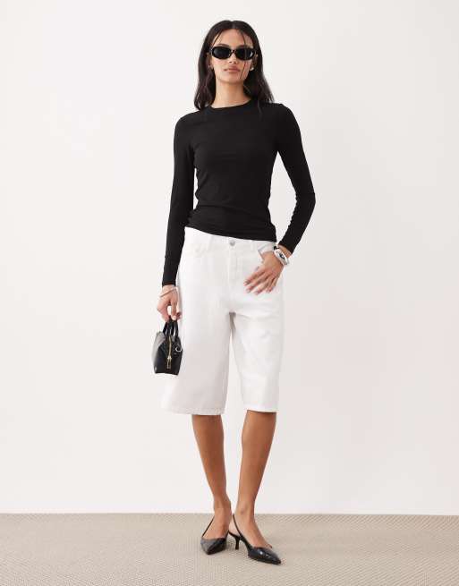 Tala - 365 - T-shirt a maniche lunghe nera taglio lungo
