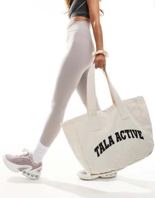 Active tote bag in cream-White