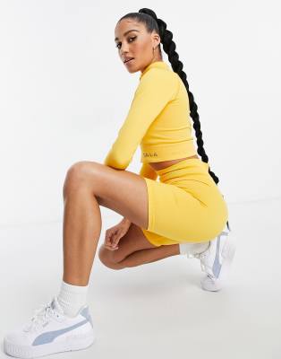 yellow crop top asos