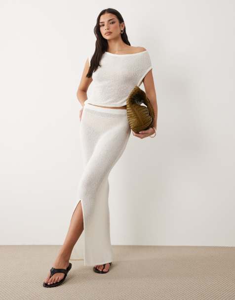 Tala beach knit set in ivory - view 1