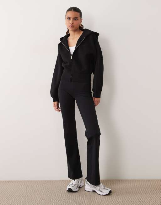 TALA cocoon zip through hoodie in black, 2 of 4