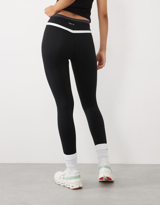 TALA contrast high waisted leggings in shadow black, 5 of 5