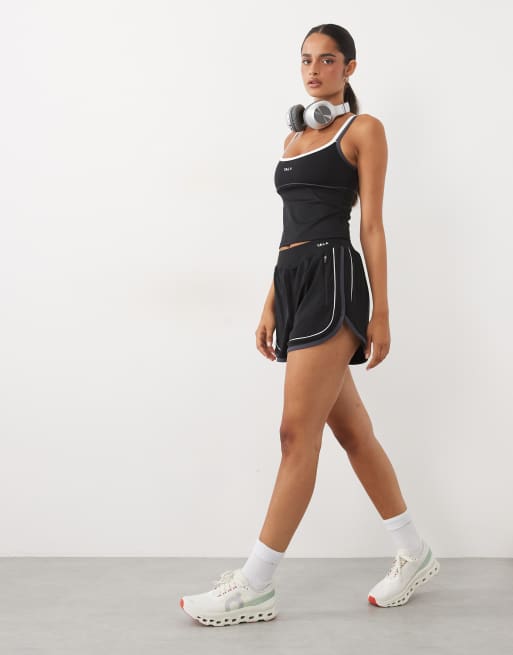 TALA Contrast retro run set in black, 3 of 3
