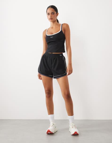 TALA contrast retro running set in black - view 1