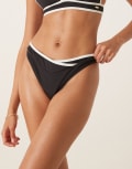 [Tala] Tala contrast wrap waist bikini briefs in black 10-12 BLACK