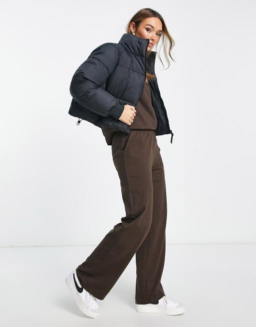Tala cropped puffer jacket in black ASOS