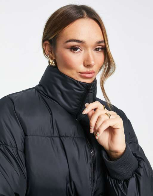 Funnel Neck Cropped Puffer Jacket