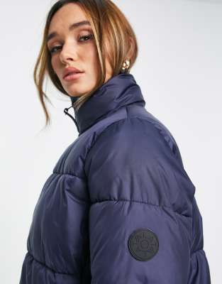 Tala Cropped Puffer Jacket In Brown