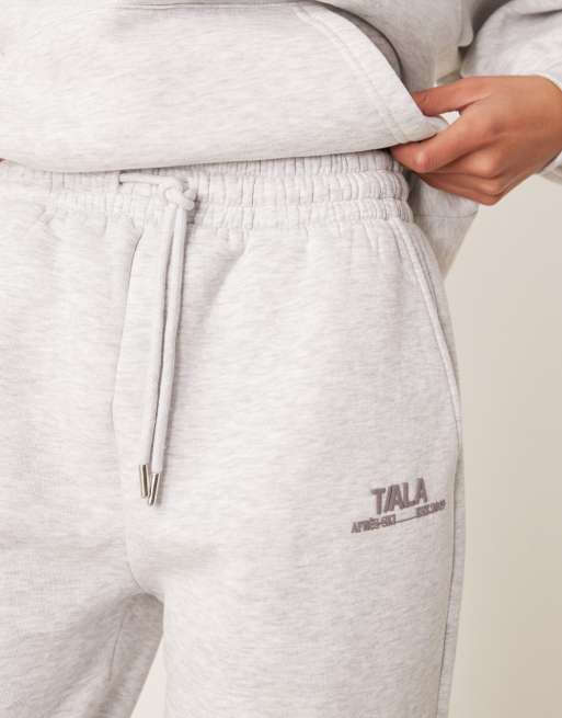 Tala cuffed trackies in grey marl ASOS