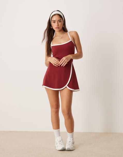 Tala DayFlex active tennis dress in wine - view 1