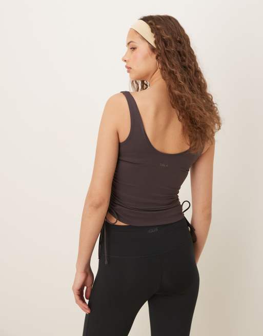 TALA DayFlex built-in support adjustable tie side vest in brown - BROWN, 4 of 4