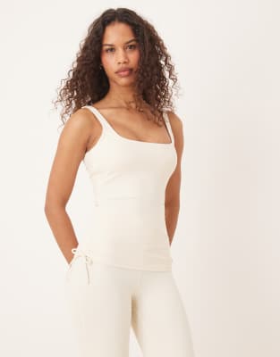 Tala Tala DayFlex built-in support adjustable tie side vest in buttermilk-White