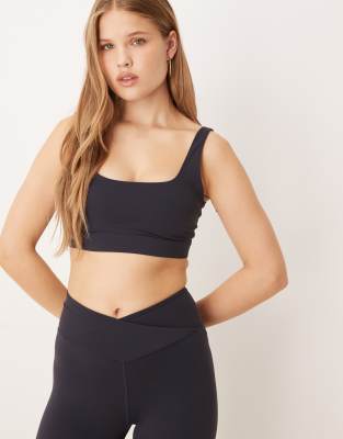 Tala Dayflex Built-in Support Essential Square Neck Waistcoat In Blue